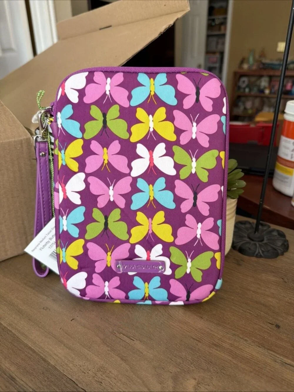 Vera Bradley Neoprene Medium Tablet Sleeve - Flutterby Butterflies - NWT